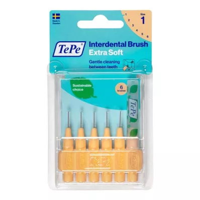 TEPE Interdental brush x-soft 0.45mm ISO 1 orange, 6 pcs
