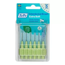 TEPE Interdental brush x-soft 0.8mm ISO 5 green, 6 pcs