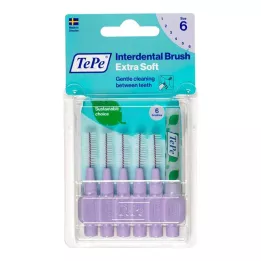 TEPE Interdental brush x-soft 1.1mm ISO 6 purple, 6 pcs