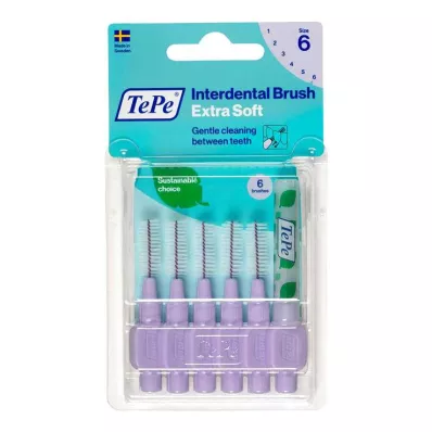 TEPE Interdental brush x-soft 1.1mm ISO 6 purple, 6 pcs TEPE Interdental brush x-soft 1.1mm ISO 6 purple, 6 pcs