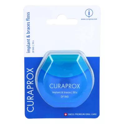 Curaprox Df 845 dispenser dental floss with fleece part (50 pieces) Curaprox Df 845 dispenser dental floss with fleece part (50 pieces)