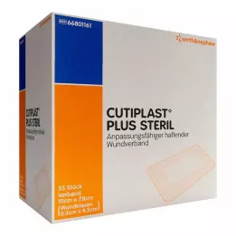 Cutiplast Plus sterile 7.8x10 cm bandage, 55 pieces