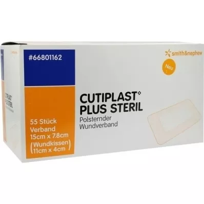 CUTIPLAST Plus sterile 7.8x15 cm dressing, 55 pcs