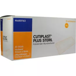 Cutiplast Plus sterile 10x19.8 cm bandage, 55 pcs