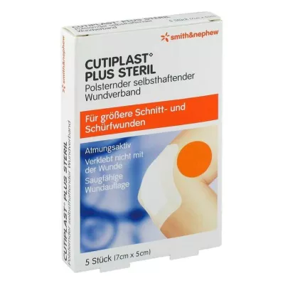 CUTIPLAST Plus sterile 5x7 cm dressing, 5 pcs CUTIPLAST Plus sterile 5x7 cm dressing, 5 pcs