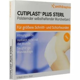 CUTIPLAST Plus sterile 7.8x10 cm dressing, 5 pcs