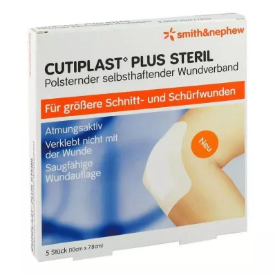 Cutiplast Plus sterile 7.8x10 cm bandage, 5 pcs Cutiplast Plus sterile 7.8x10 cm bandage, 5 pcs