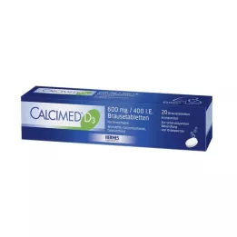 CALCIMED D3 600 mg/400 I.U. Effervescent tablets, 20 pcs