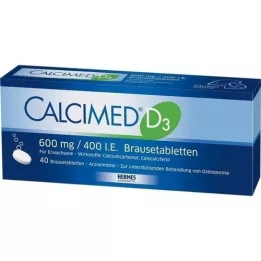 CALCIMED D3 600 mg/400 I.U. Effervescent Tablets, 40 pcs