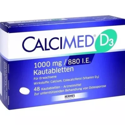 CALCIMED D3 1000 mg/880 I.U. Chewable Tablets, 48 pcs