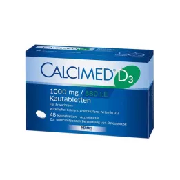 CALCIMED D3 1000 mg/880 I.U. Chewable Tablets, 48 pcs