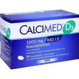 CALCIMED D3 1000 mg/880 I.U. Chewable Tablets, 96 pcs