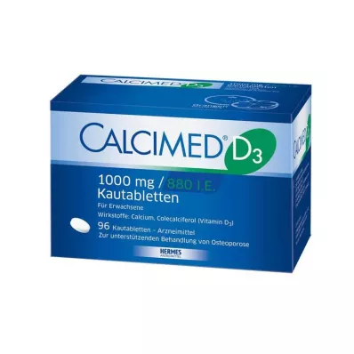 CALCIMED D3 1000 mg/880 I.U. Chewable Tablets, 96 pcs