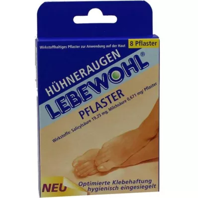 Farewell corn plasters, 8 pieces Farewell corn plasters, 8 pieces