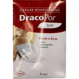 DRACOPOR Wound dressing 8x15 cm sterile, 5 pcs