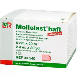 MOLLELAST adhesive bandages latex-free 6 cmx20 m red, 1 pc