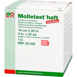 MOLLELAST adhesive latex-free bandages 10 cmx20 m red, 1 pc