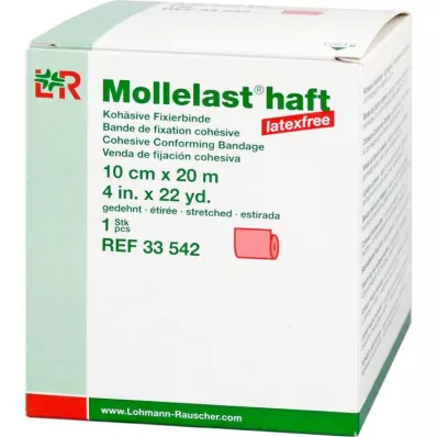 MOLLELAST adhesive latex-free bandages 10 cmx20 m red, 1 pc