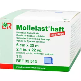 MOLLELAST adhesive bandages latex-free 6 cmx20 m blue, 1 pc