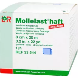 MOLLELAST adhesive latex-free bandages 8 cmx20 m blue, 1 pc