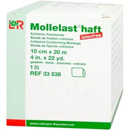 MOLLELAST adhesive latex-free bandages 10 cmx20 m white, 1 pc
