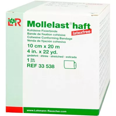 MOLLELAST adhesive latex-free bandages 10 cmx20 m white, 1 pc