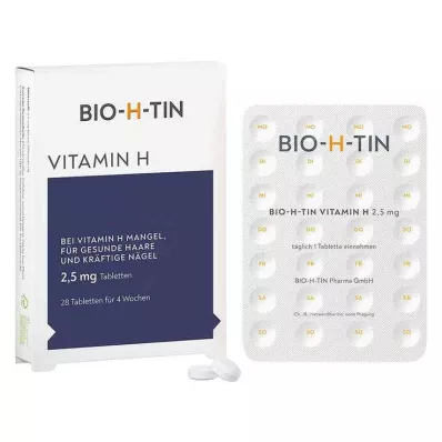 BIO-H-TIN Vitamin H 2.5 mg tablets, 28 pcs BIO-H-TIN Vitamin H 2.5 mg tablets, 28 pcs