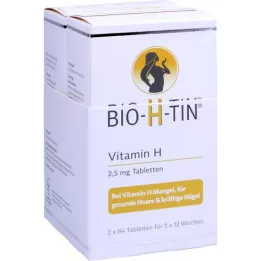 BIO-H-TIN Vitamin H 2.5 mg for 2x12 weeks tbl, 2X84 pcs