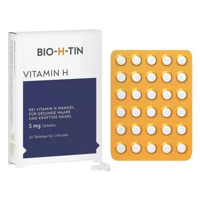 BIO-H-TIN Vitamin H 5 mg tablets, 30 pcs BIO-H-TIN Vitamin H 5 mg tablets, 30 pcs