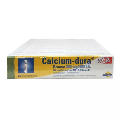CALCIUM DURA Vit D3 Effervescent 600 mg/400 I.U., 120 pcs CALCIUM DURA Vit D3 Effervescent 600 mg/400 I.U., 120 pcs