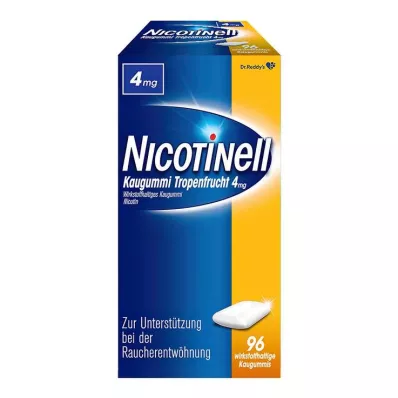NICOTINELL Chewing gum 4 mg tropical fruit, 96 pcs