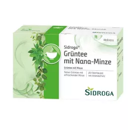SIDROGA Wellness Green Tea w. Nana Mint Filter Pouch, 20X1.5 g