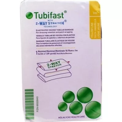 TUBIFAST 2-Way Stretch 10.75 cmx1 m yellow, 1 pc