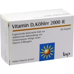 VITAMIN D3 KÖHLER 2,000 I.U. capsules, 60 pcs