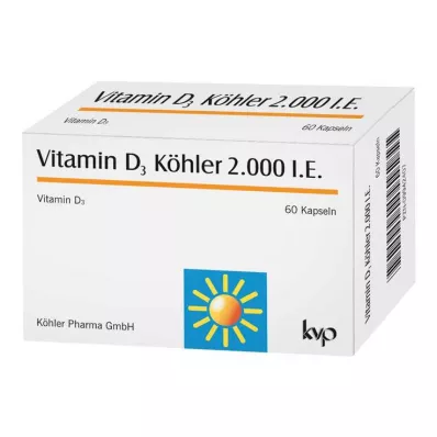 VITAMIN D3 KÖHLER 2,000 I.U. capsules, 60 pcs