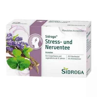 SIDROGA Stress and Nerve Tea Filter Bag, 20X2.0 g
