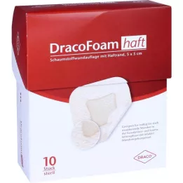 Dracofoam adhesive foam wound dressing 5x5 cm, 10 pcs