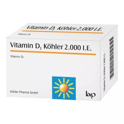 VITAMIN D3 KÖHLER 2,000 I.U. capsules, 120 pcs