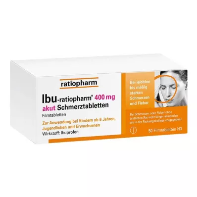 IBU-ratiopharm® 400 mg acute pain tablets, 50 pcs