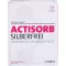 ACTISORB SILBERFREI 6.5x9.5 cm activated charcoal, 10 pcs