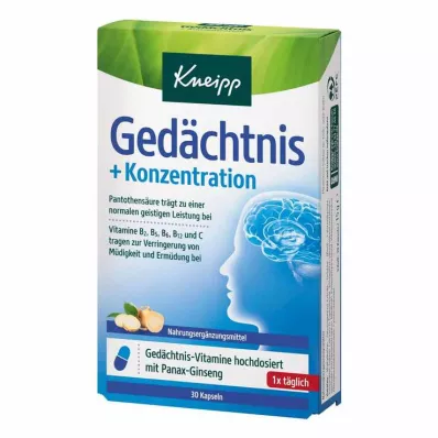Kneipp memory + concentration capsules, 30 pcs