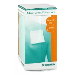 Askina non-woven fabric compr. 10x10 cm non-sterile 4-fold, 100 pieces