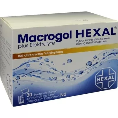 MACROGOL HEXAL plus electrolytes Plv.z.H.e.L.z.E., 30 pcs