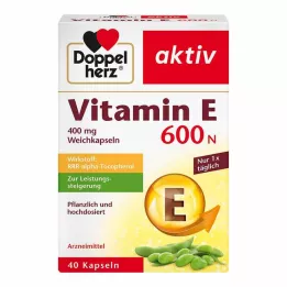DOPPELHERZ Vitamin E 600 N Soft Capsules, 40 pcs