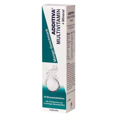 ADDITIVA Multivit.+Mineral Mango R Effervescent Tablets, 20 pcs
