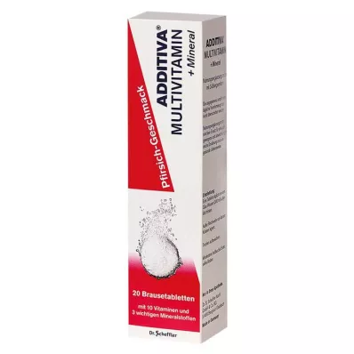 ADDITIVA Multivit. +Mineral Peach R Effervescent tablet, 20 pcs ADDITIVA Multivit. +Mineral Peach R Effervescent tablet, 20 pcs