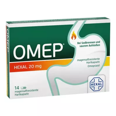 OMEP HEXAL 20 mg enteric-coated hard capsules, 14 pcs OMEP HEXAL 20 mg enteric-coated hard capsules, 14 pcs