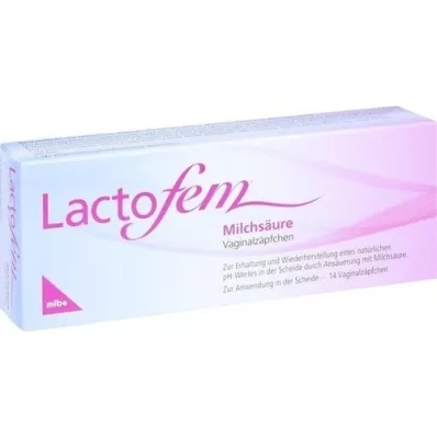 LACTOFEM Lactic acid vaginal suppositories, 14 pcs