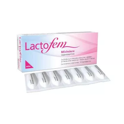 LACTOFEM Lactic acid vaginal suppositories, 14 pcs