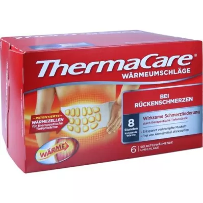 THERMACARE Back wraps S-XL for pain relief, 6 pcs